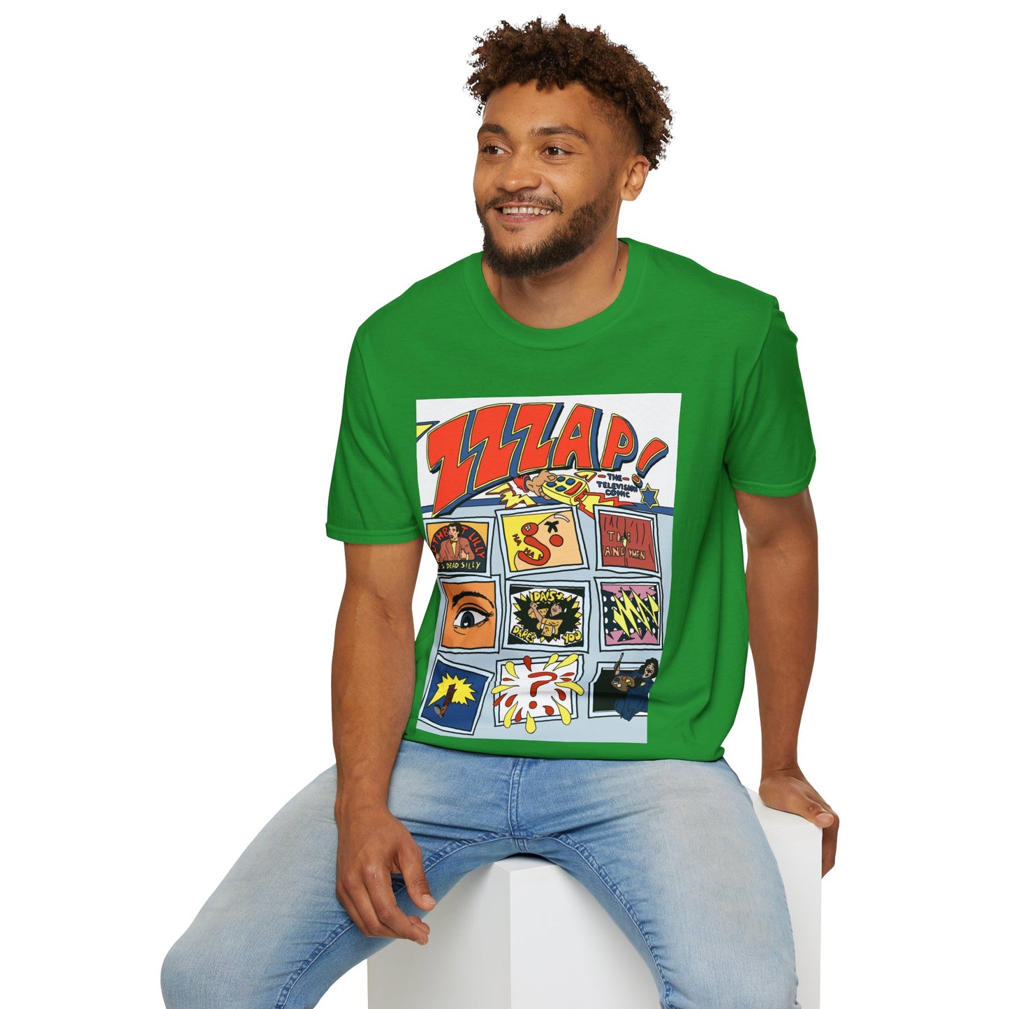 ZZZAP! TV Show 90s Comic Panel Graphic T-Shirt