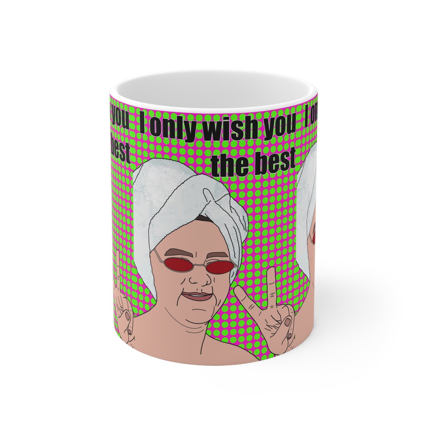 Lewis Capaldi Funny Retro ‘I Only Wish You the Best’ Ceramic Coffee Mug — Pop Art