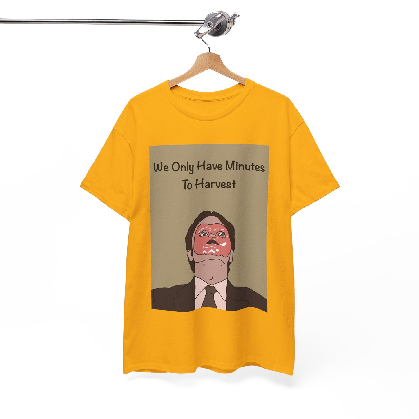 The Office Dwight Schrute Graphic T-Shirt — 'We Only Have Minutes To Harvest'