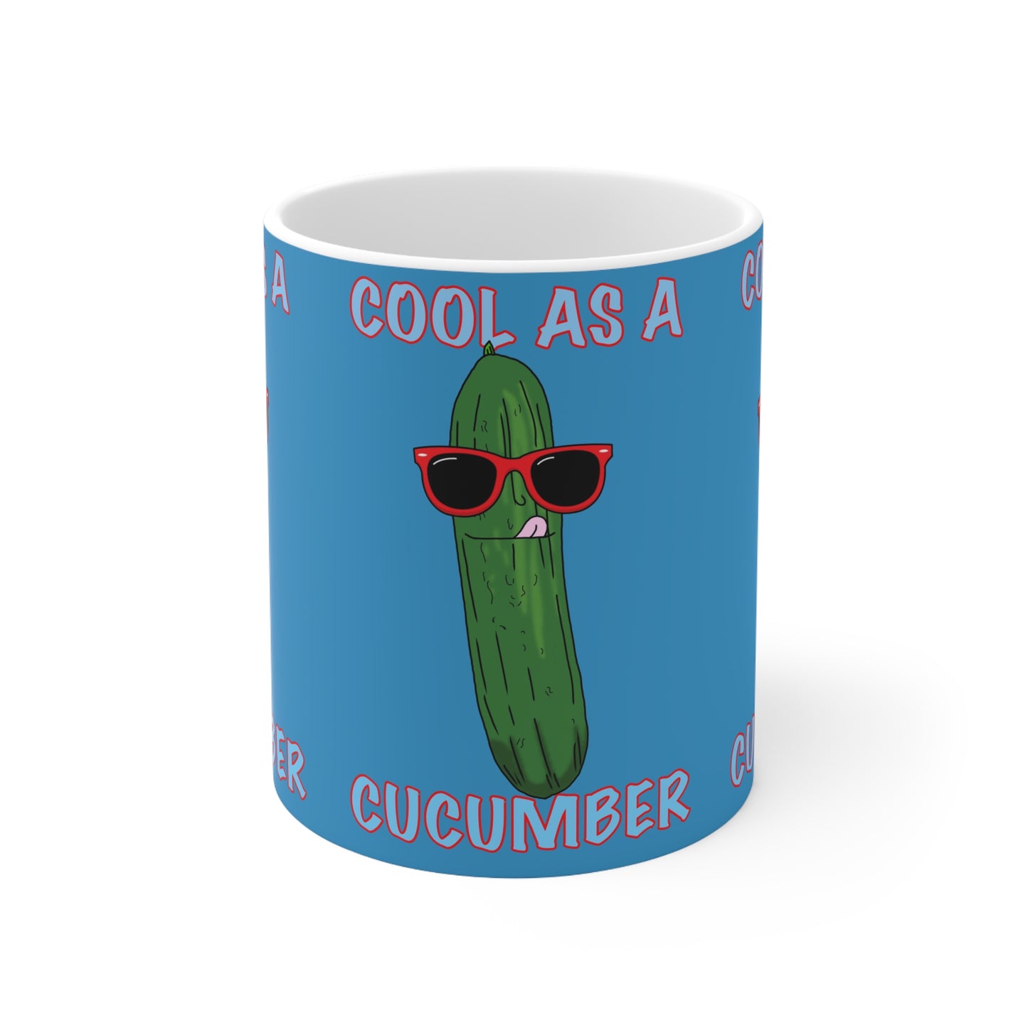 Cool as a Cucumber Coffee Mug — Funny Sunglasses Pickle