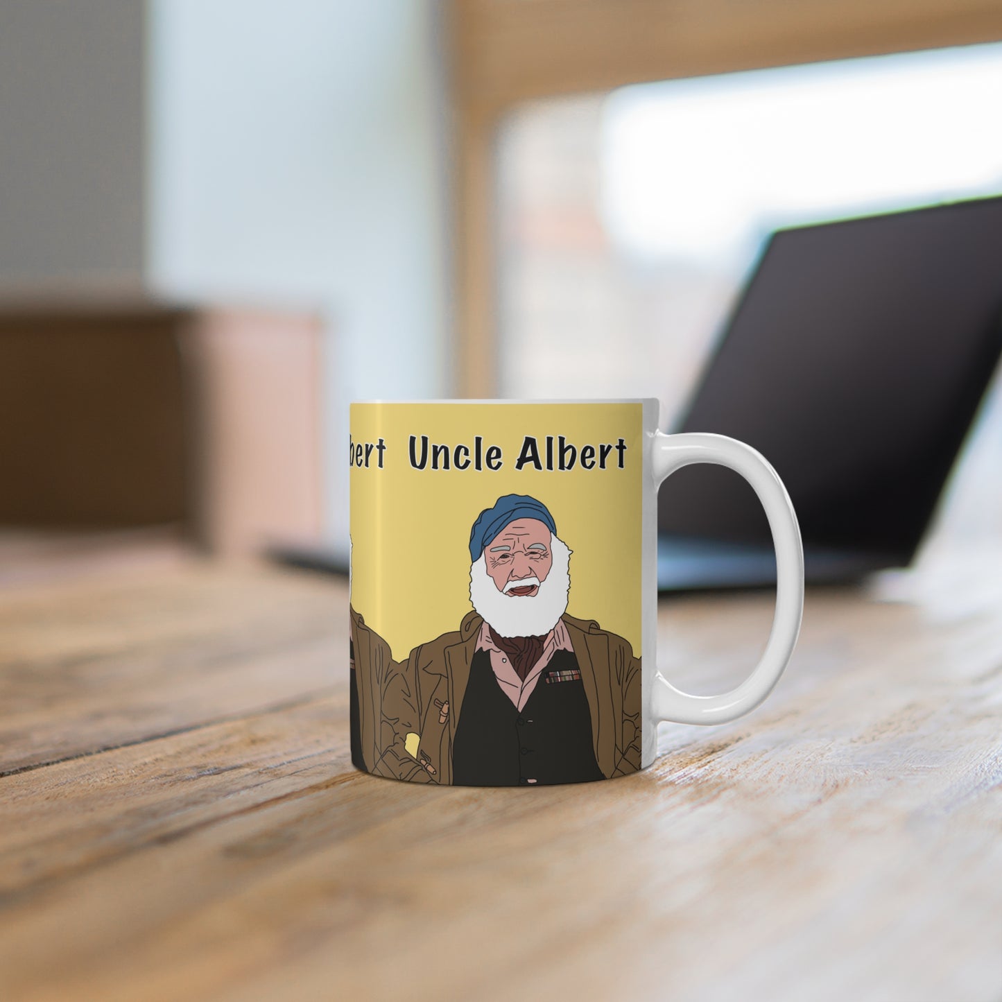 Uncle Albert Only Fools Ceramic Coffee Mug — Retro Bearded Sailor Design