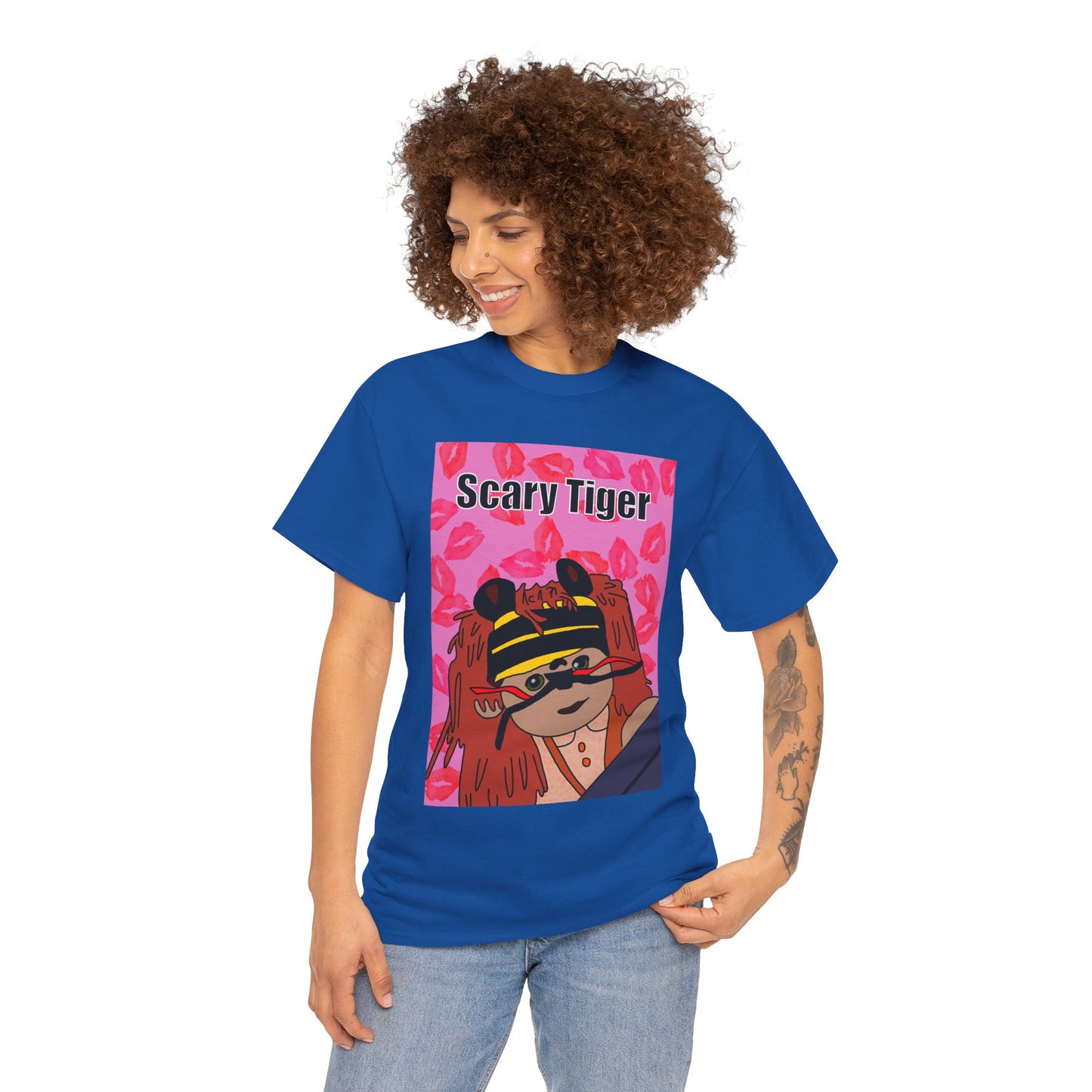 Limited Edition Valentines Day Scary Tiger Graphic Tee