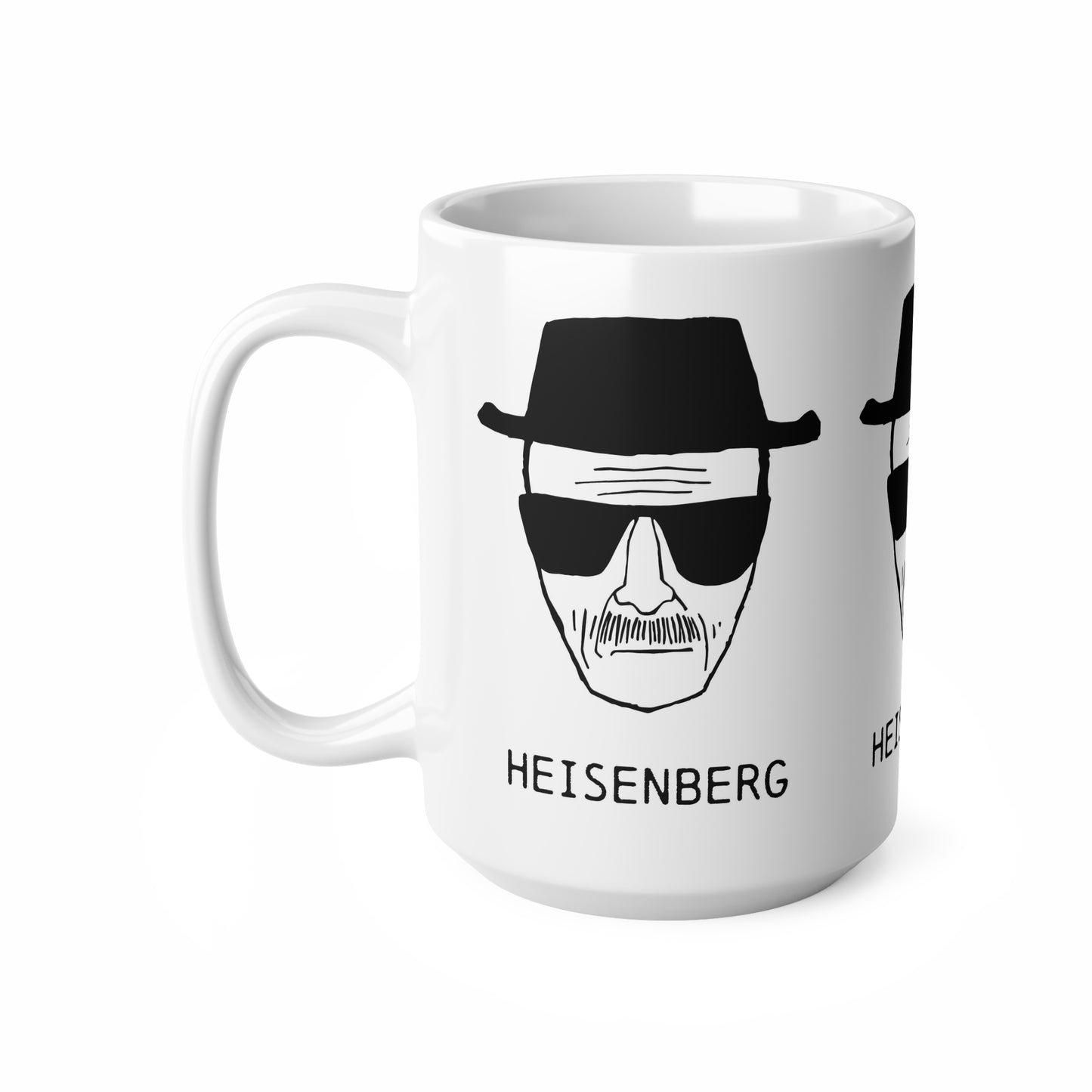 Heisenberg Face Mug — TV Show Walter White Coffee Cup (11oz & 15oz)