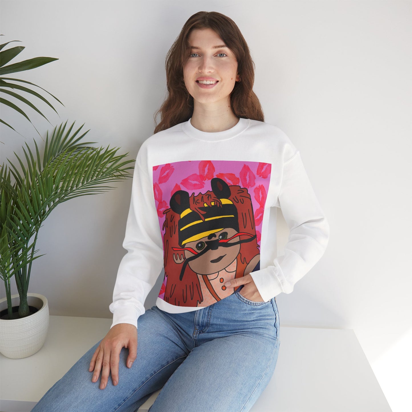**Limited Edition**  Sweatshirt – Pink Scary Tiger Jumper