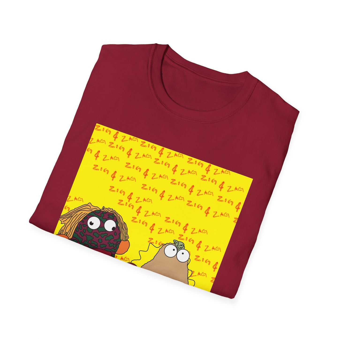 Zig & Zag 90s Graphic T-Shirt — Colorful Puppet Duo Pop Art Tee