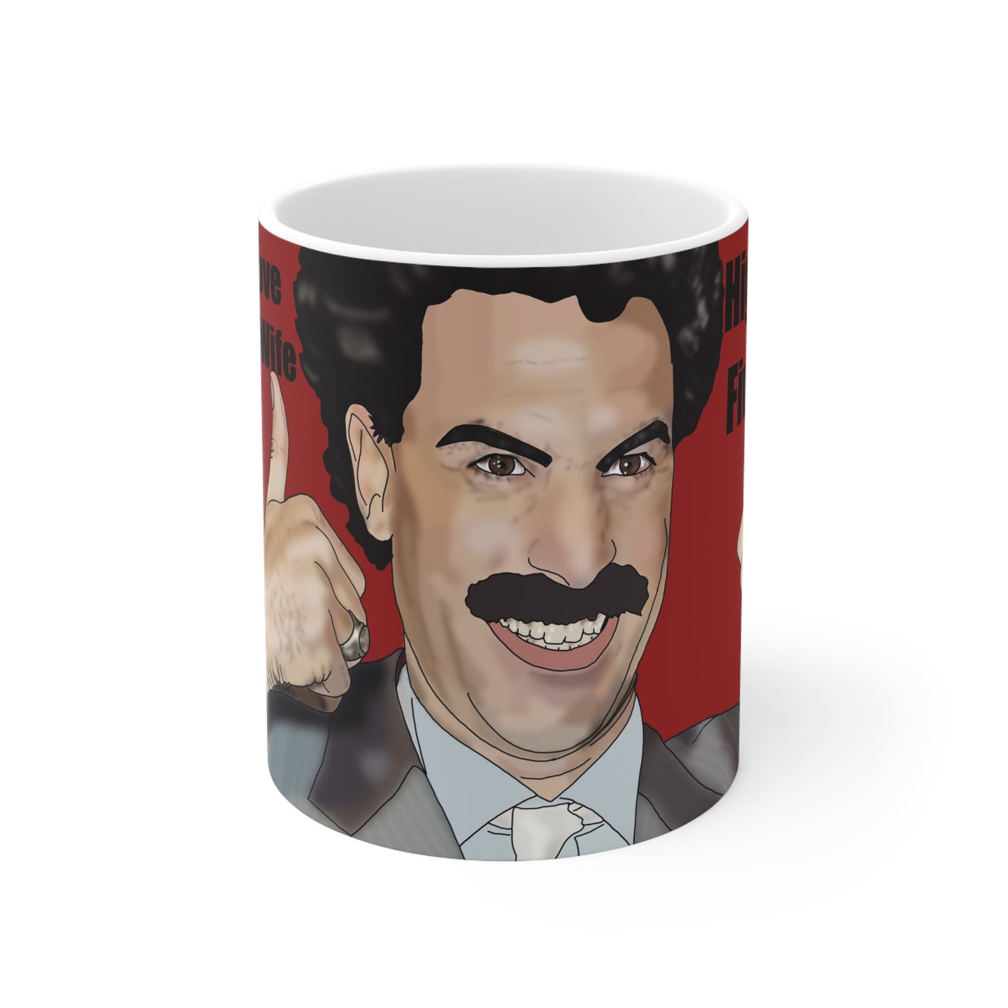 Borat — "I Love My Wife" Thumbs-Up Mug