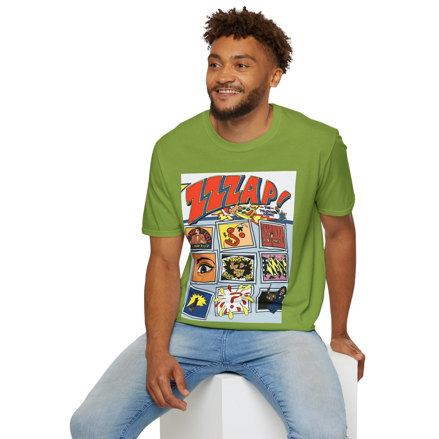 ZZZAP! TV Show 90s Comic Panel Graphic T-Shirt