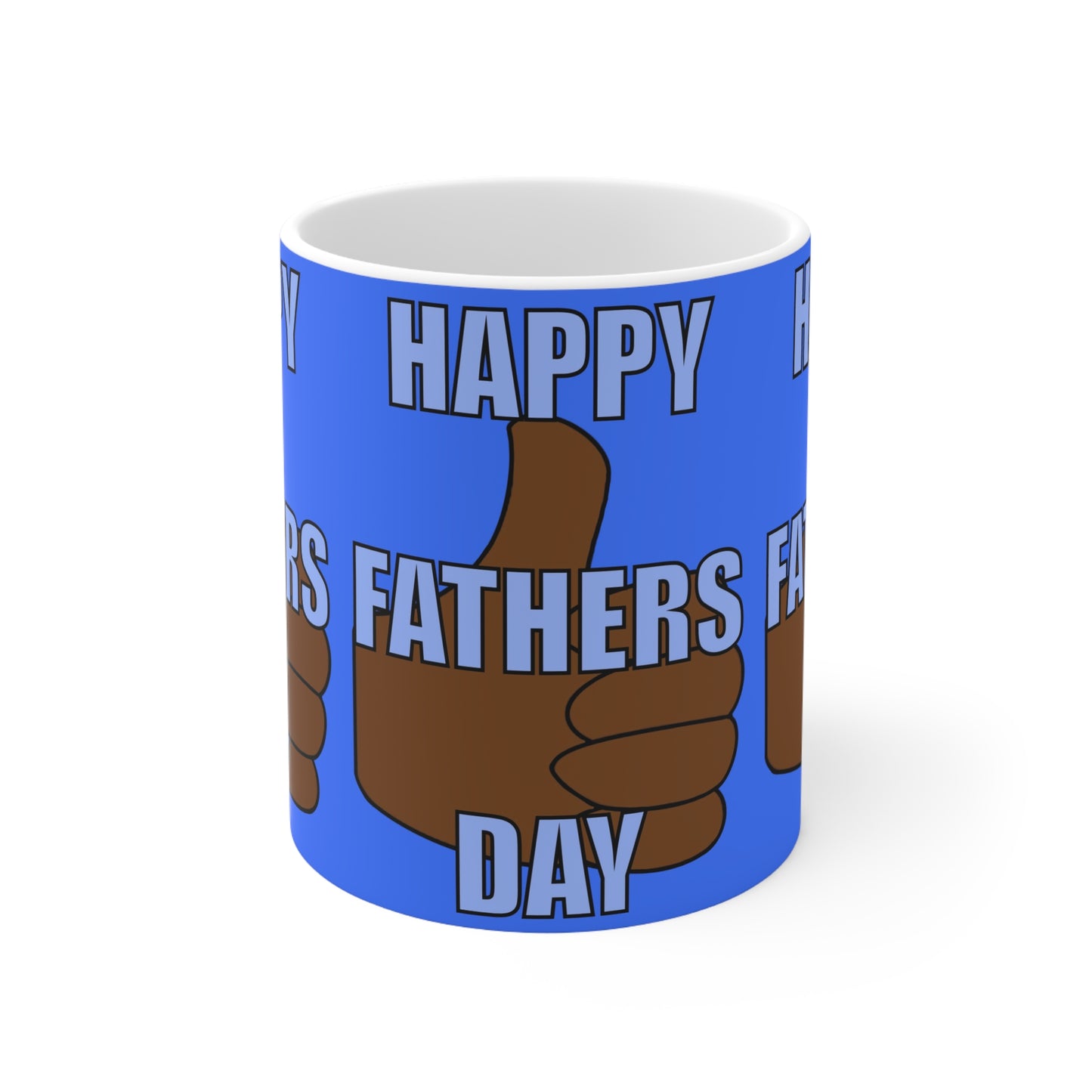 Father's Day Thumbs-Up Coffee Mug — "Happy Fathers Day" Ceramic