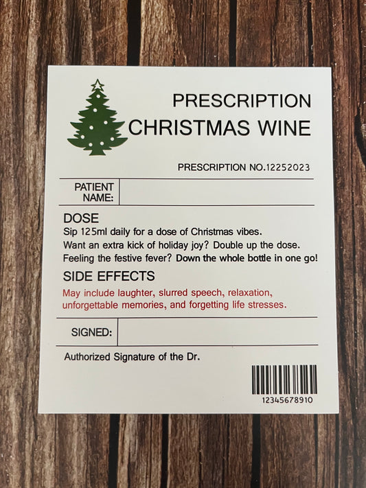 Prescription Christmas Wine