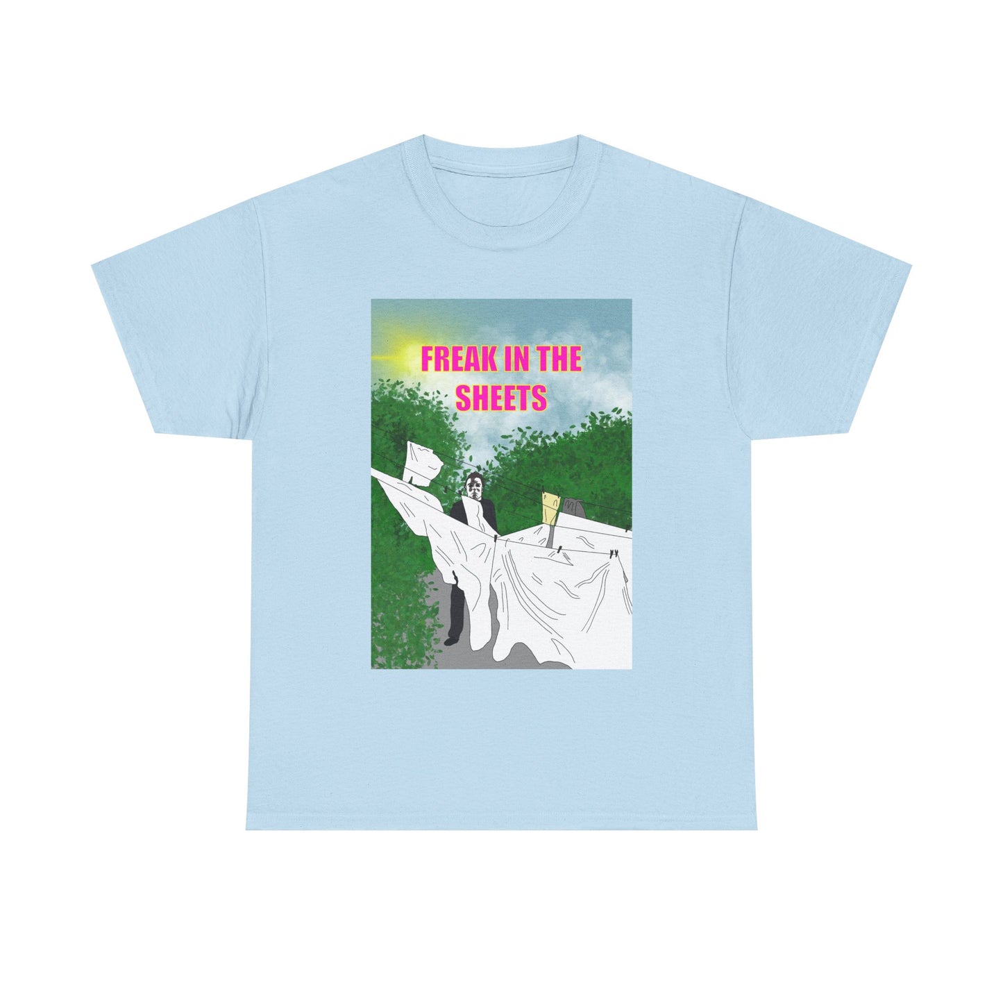 Graphic Tee — "Freak in the Sheets" Retro Ghost Design