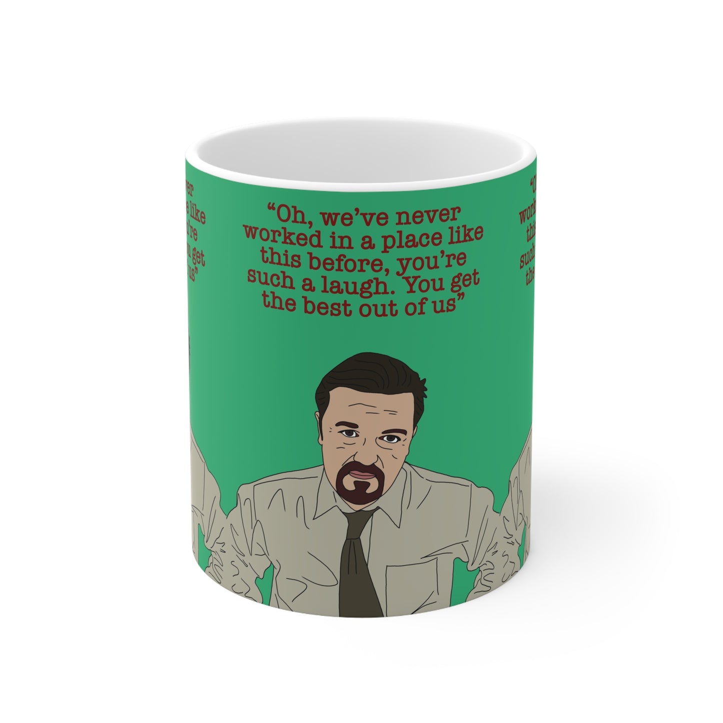 The Office | David Brent Oh We've Never Worked In A Place Like This Mug | More Jam