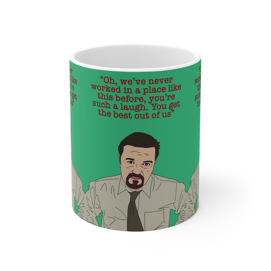 The Office | David Brent Oh We've Never Worked In A Place Like This Mug | More Jam