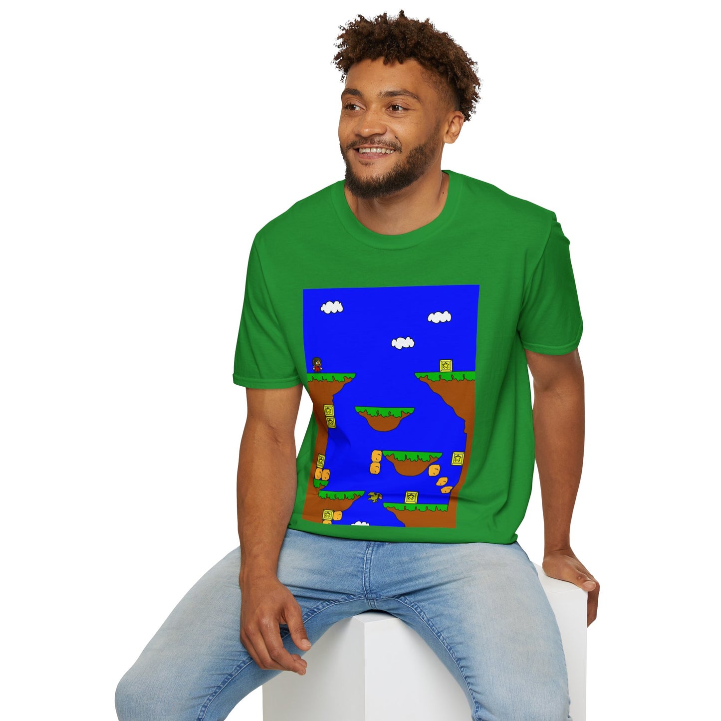 Alex The Kid Retro Pixel Platformer T-Shirt — Vintage Video Game Level Design Tee