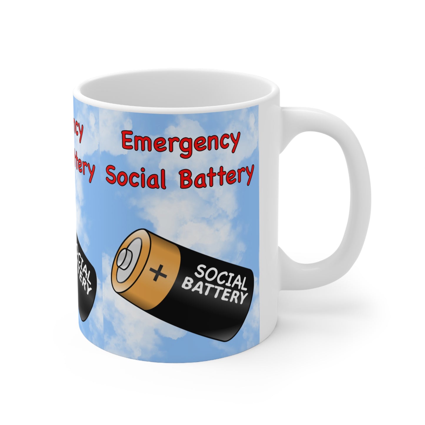 Emergency Social Battery | Neurodivergent Mug | More Jam