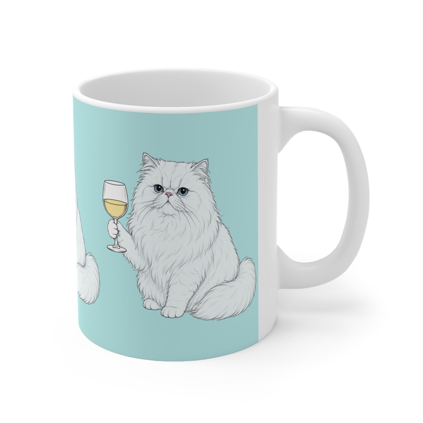 Persian Cat | Blue Wine Mug | More Jam