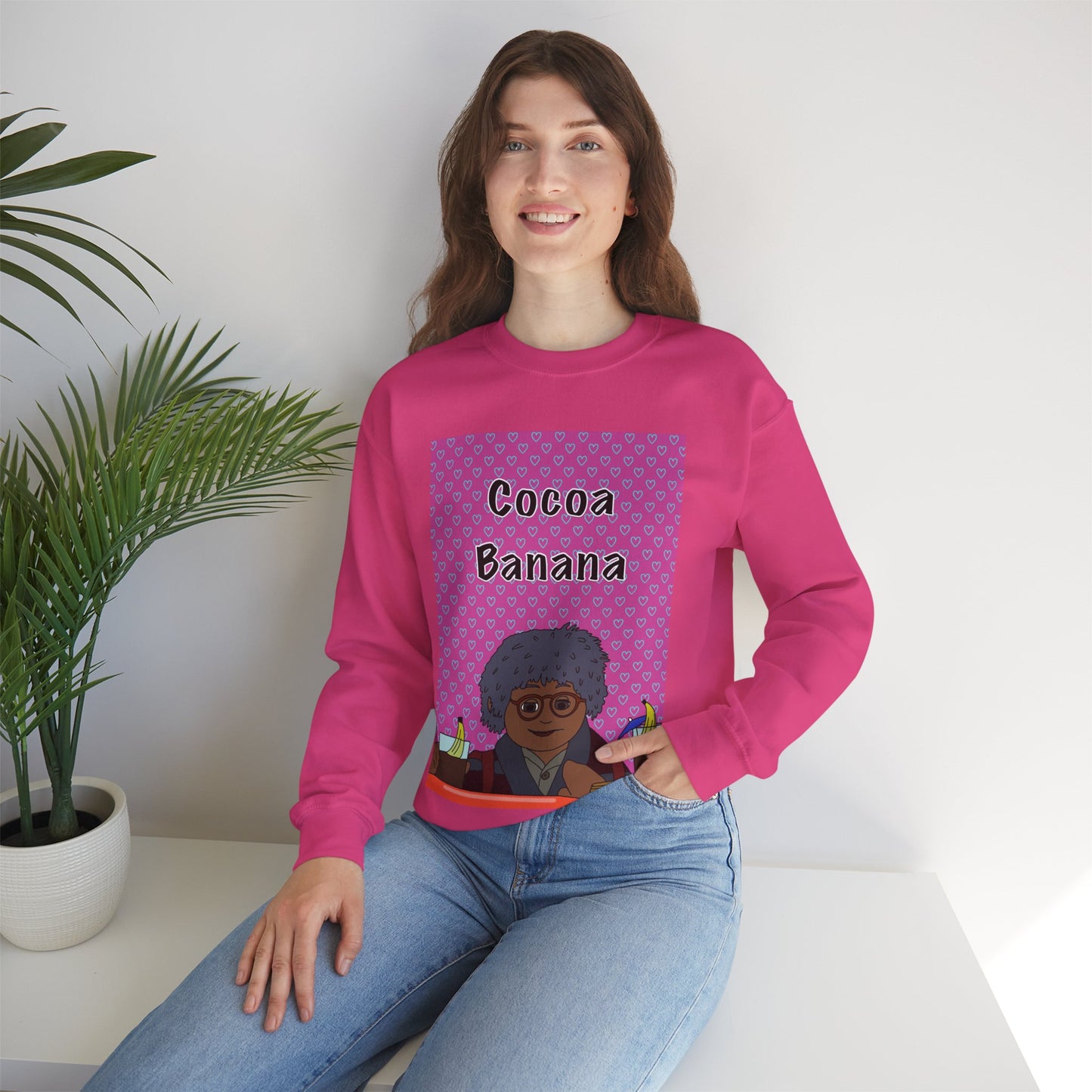 ** Limited Edition ** Cocoa Banana Crewneck Sweatshirt — Retro Cartoon Graphic