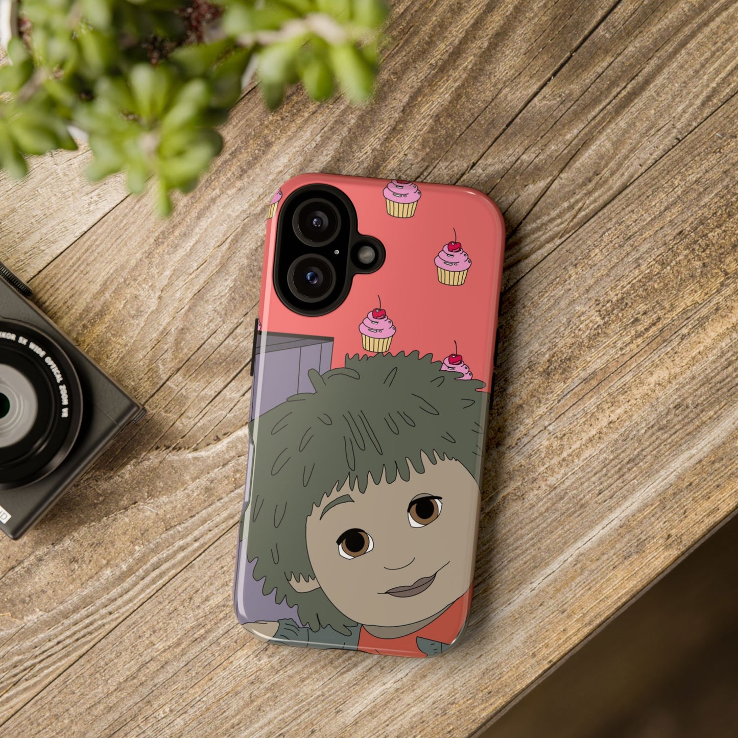 Cute Cupcake Tiny Phone Case — Whimsical Retro Character Protective Cover