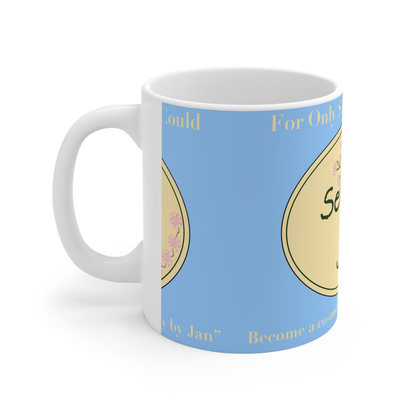 Serenity by Jan Ceramic Coffee Mug — Blue Floral 11oz/15oz