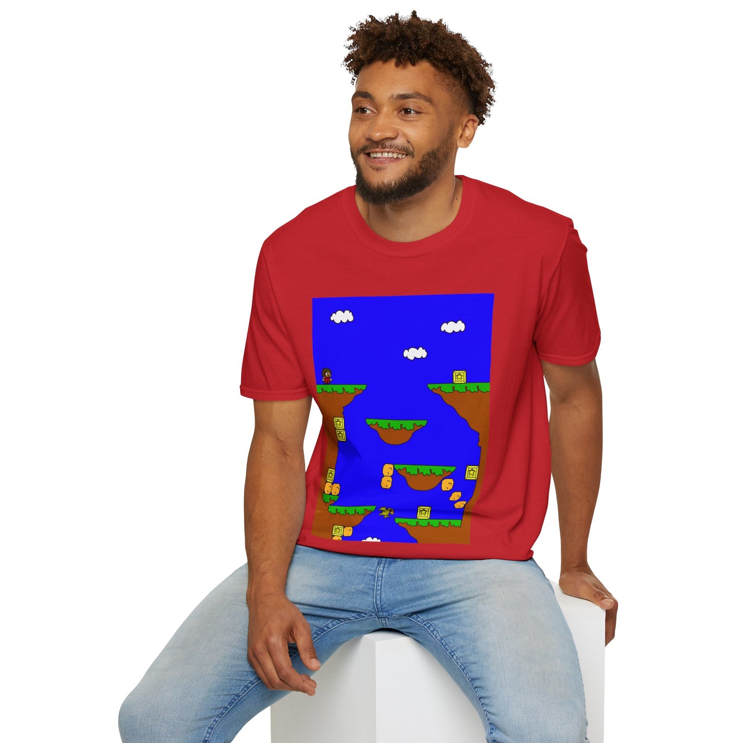 Alex The Kid Retro Pixel Platformer T-Shirt — Vintage Video Game Level Design Tee
