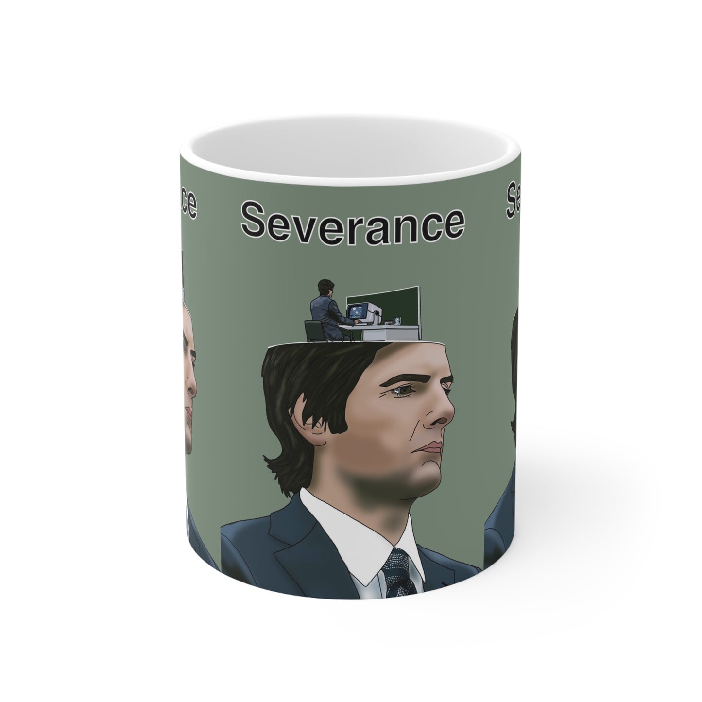 Severance TV Series Mug — 11oz/15oz Ceramic Coffee Cup, Workplace Thriller Fan Gift