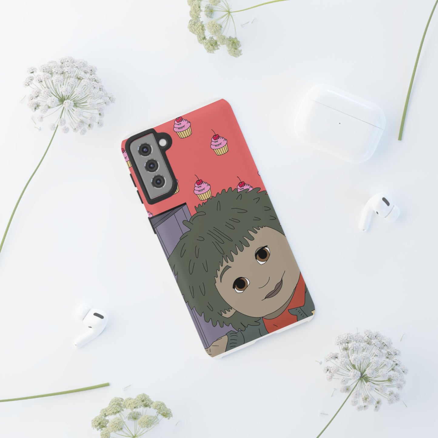 Cute Cupcake Tiny Phone Case — Whimsical Retro Character Protective Cover