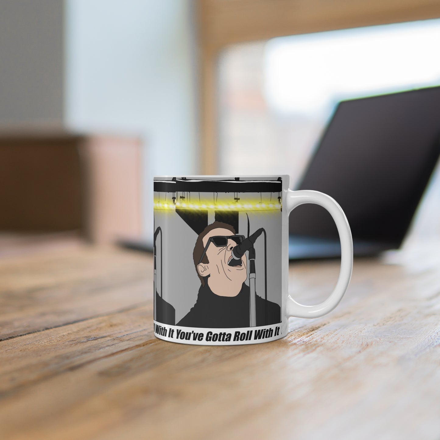 Roll With It Oasis Reunion Rock Band Coffee Mug — "You’ve Gotta Roll With It" Ceramic Mug