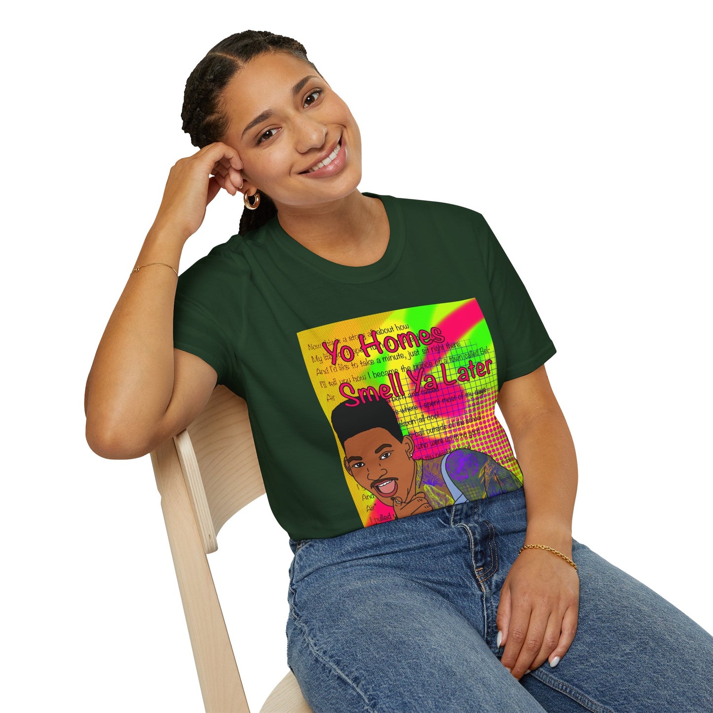 Fresh Prince Will Smith Graphic T-Shirt — 'Yo Home Smell Ya Later' Retro Pop Art Tee
