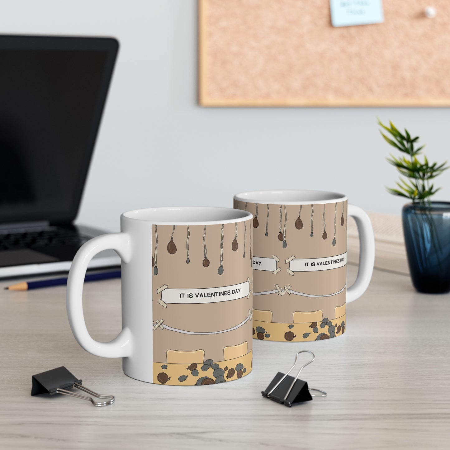 The Office USA Valentine's Day Ceramic Coffee Mug — "It Is Valentines Day"
