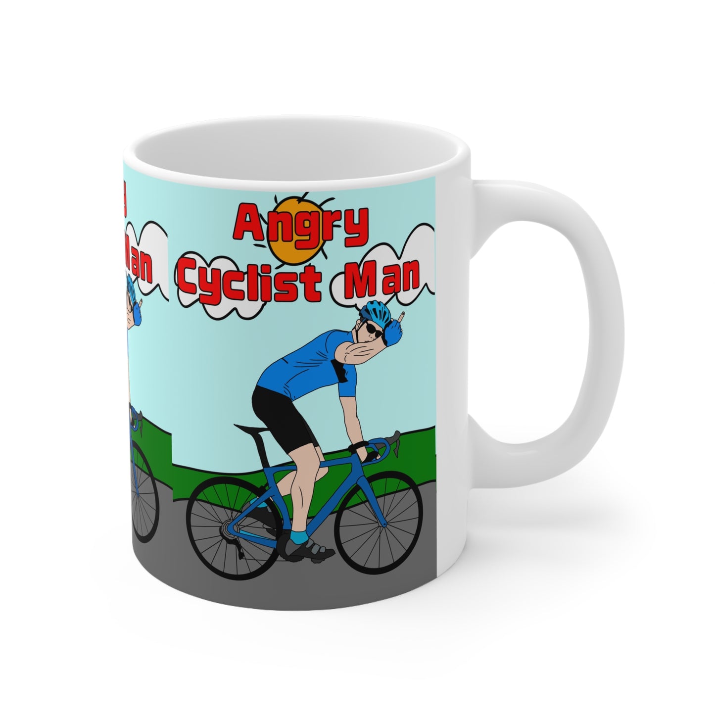 Angry Cyclist | Funny Mug | More Jam