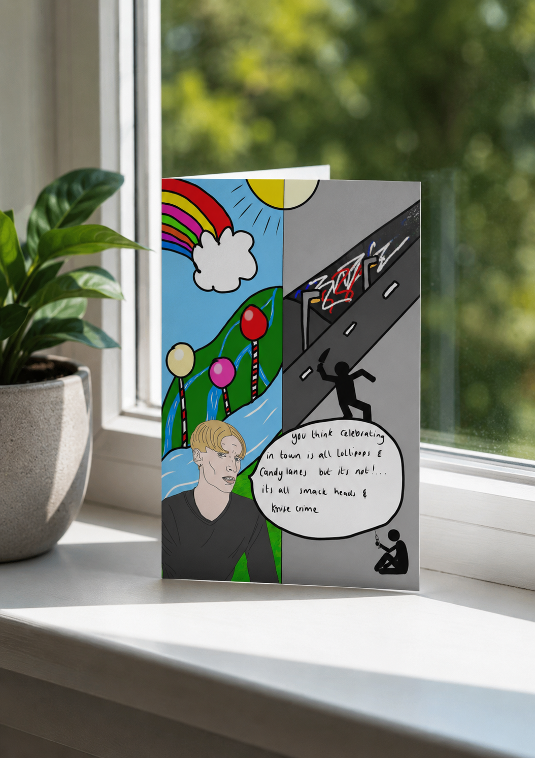 Lollipops & Candy Lanes/ Smackheads & Knife Crime | Funny Kurtan This Country Birthday Card | More Jam