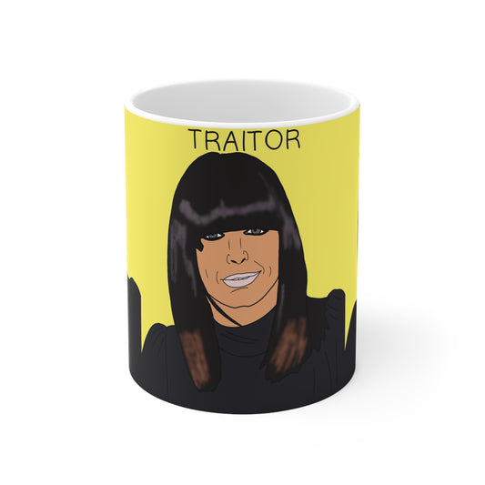 Ceramic Mug — Bold Portrait "Traitor" Claudia Winkleman Coffee Cup