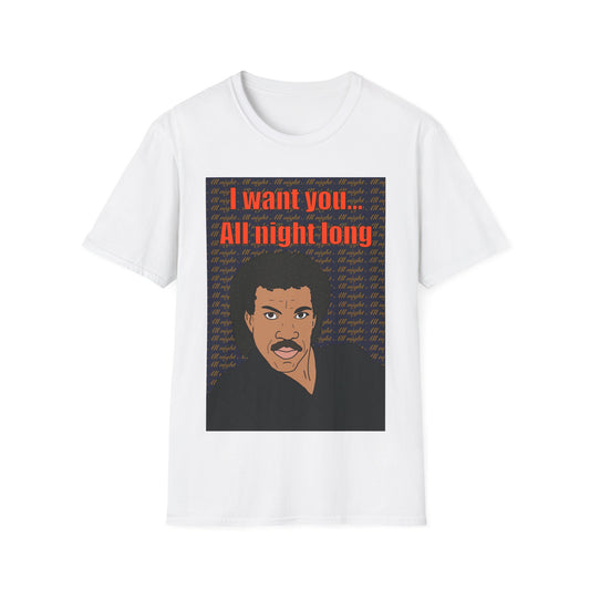 All Night Long T-Shirt — Retro Lionel Richie Graphic Tee