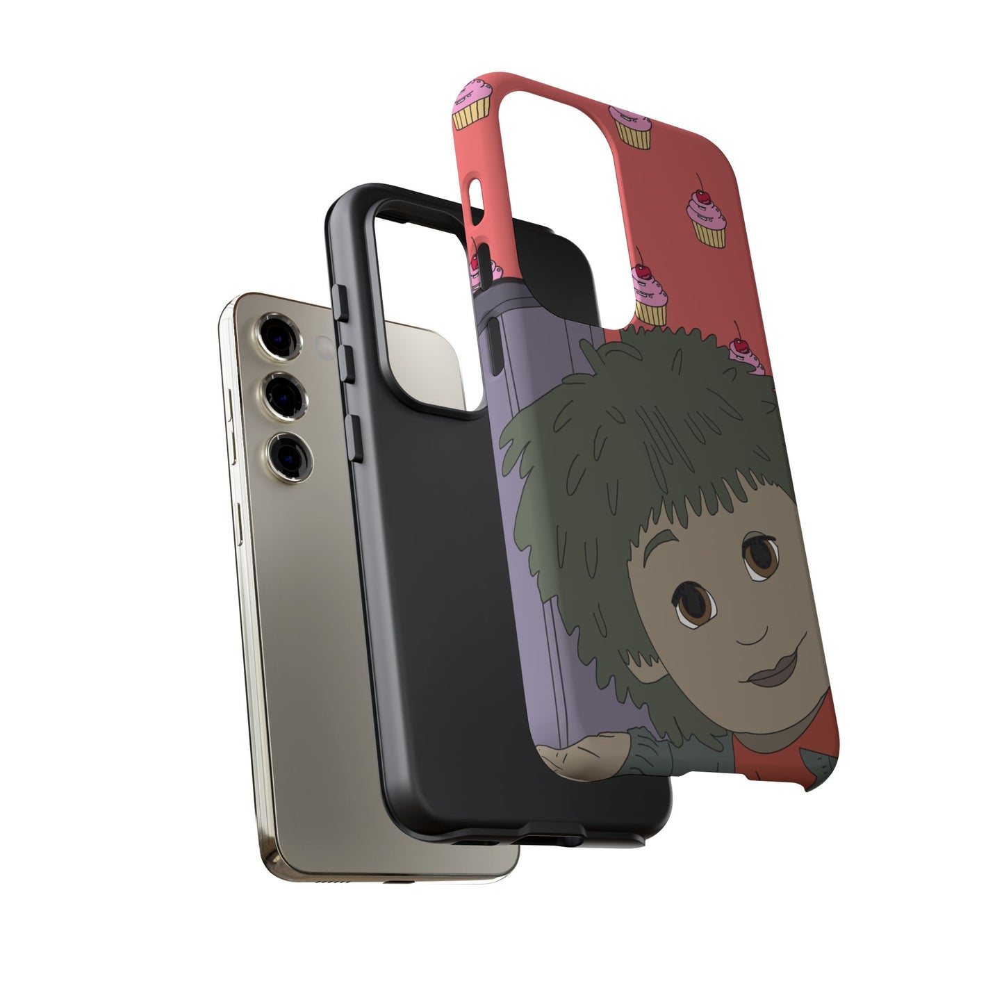 Cute Cupcake Tiny Phone Case — Whimsical Retro Character Protective Cover