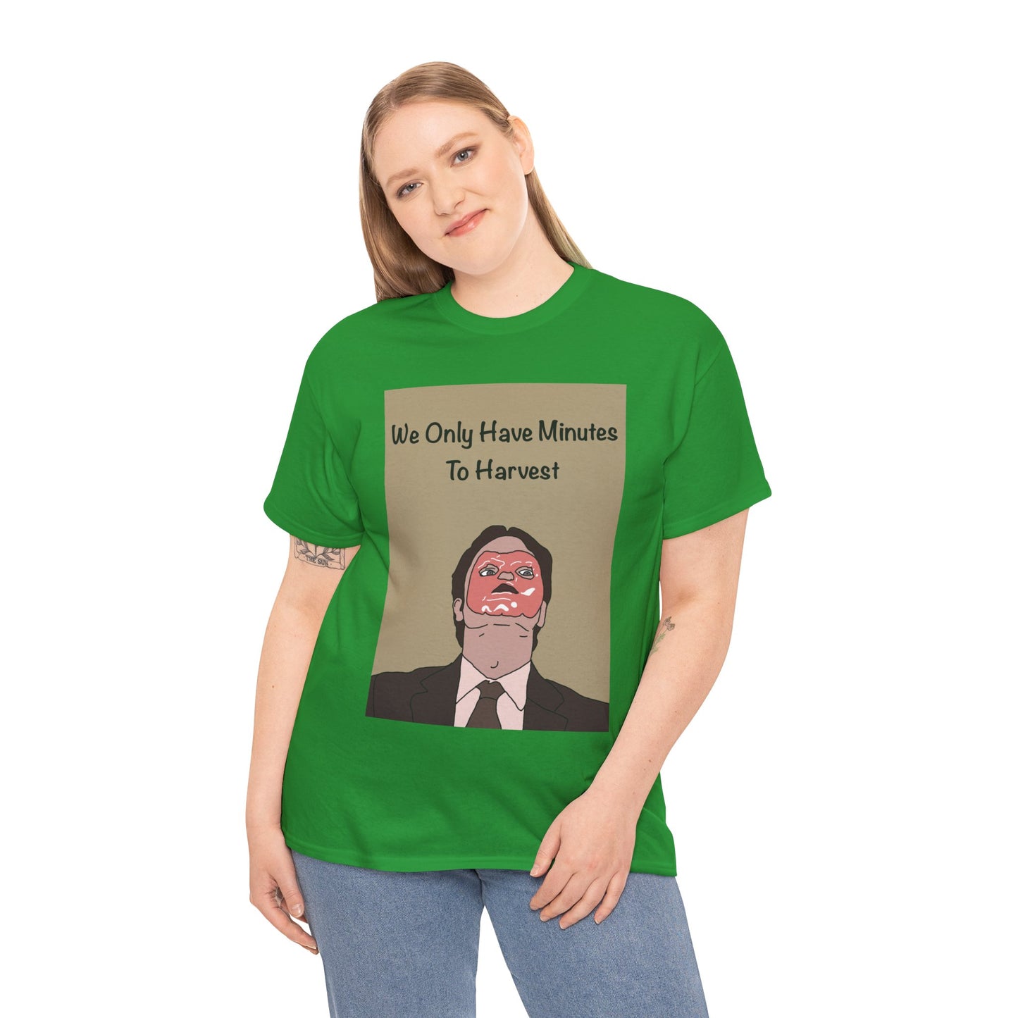 The Office Dwight Schrute Graphic T-Shirt — 'We Only Have Minutes To Harvest'