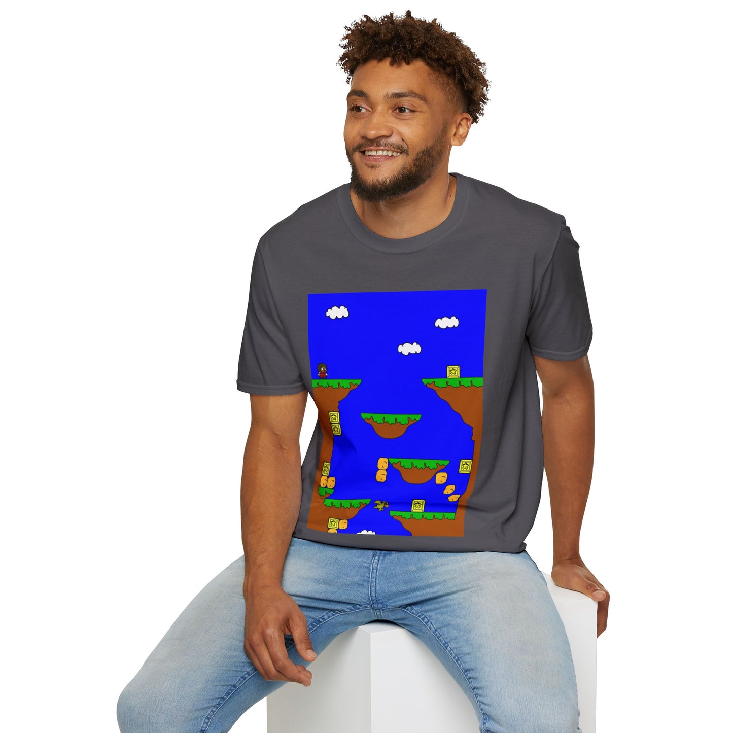 Alex The Kid Retro Pixel Platformer T-Shirt — Vintage Video Game Level Design Tee