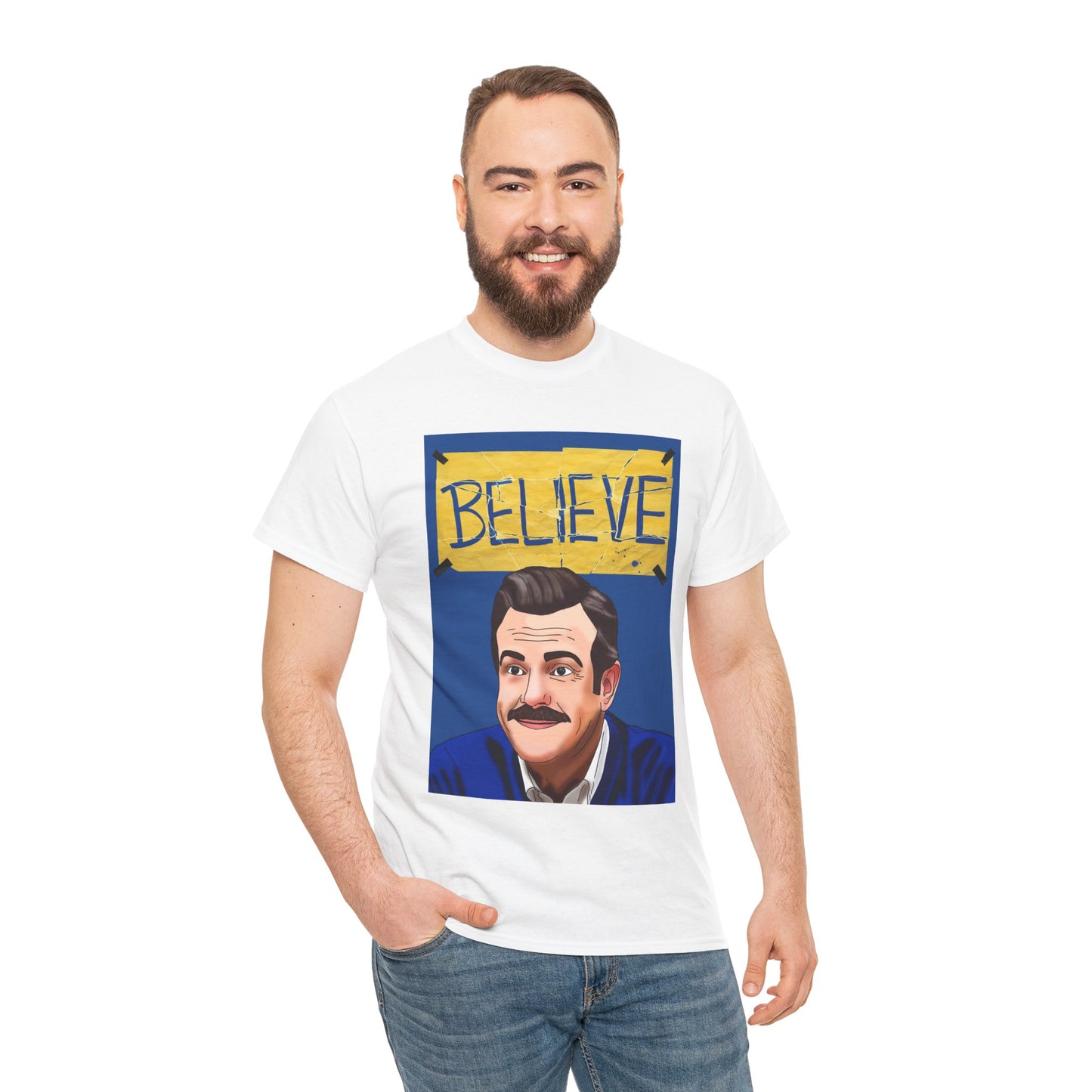 Ted Lasso Believe Portrait T‑Shirt — Inspirational Graphic Tee