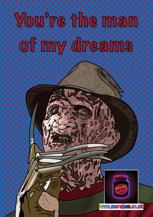 Valentine’s Day Card Freddie Krueger Man