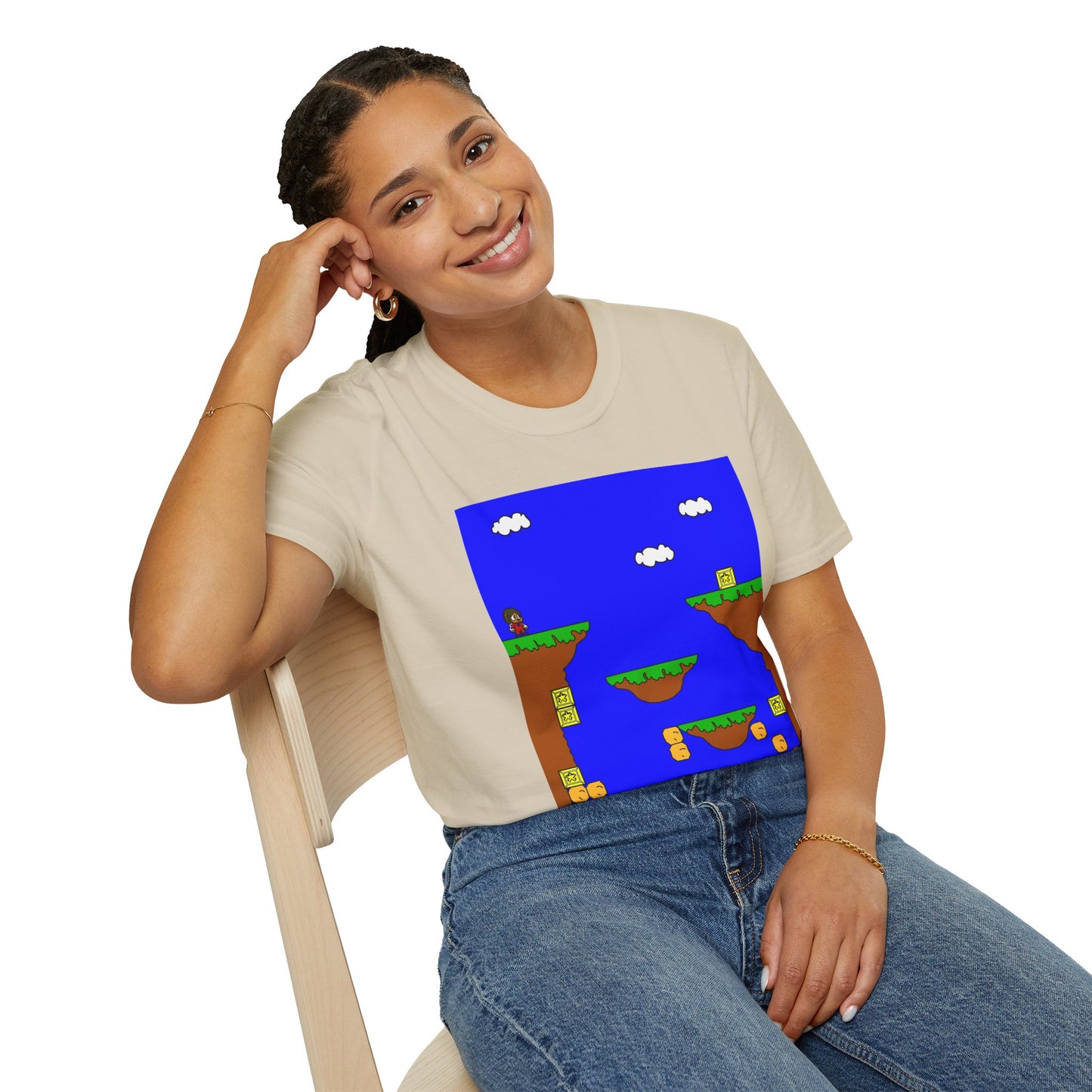 Alex The Kid Retro Pixel Platformer T-Shirt — Vintage Video Game Level Design Tee