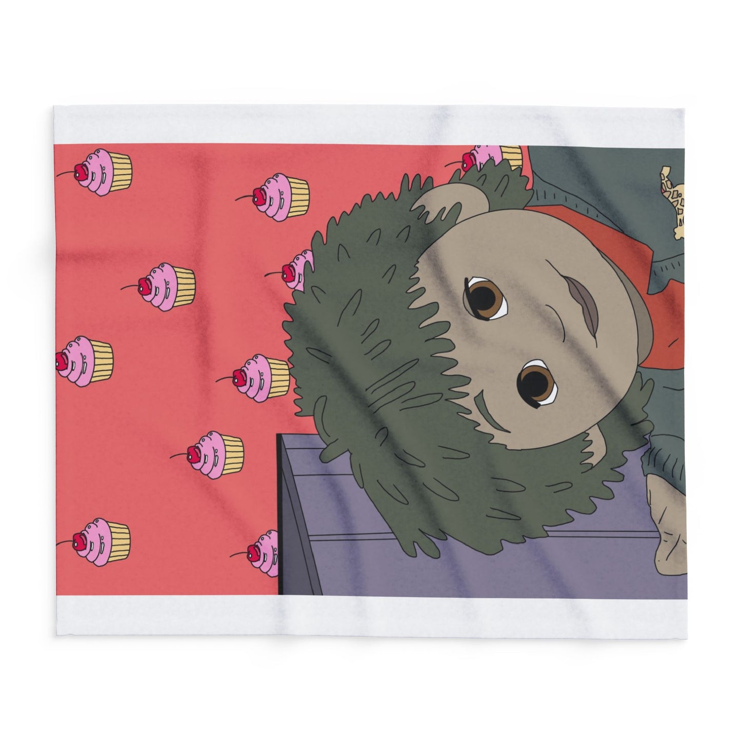 Tots Cupcake Pattern Cozy Throw