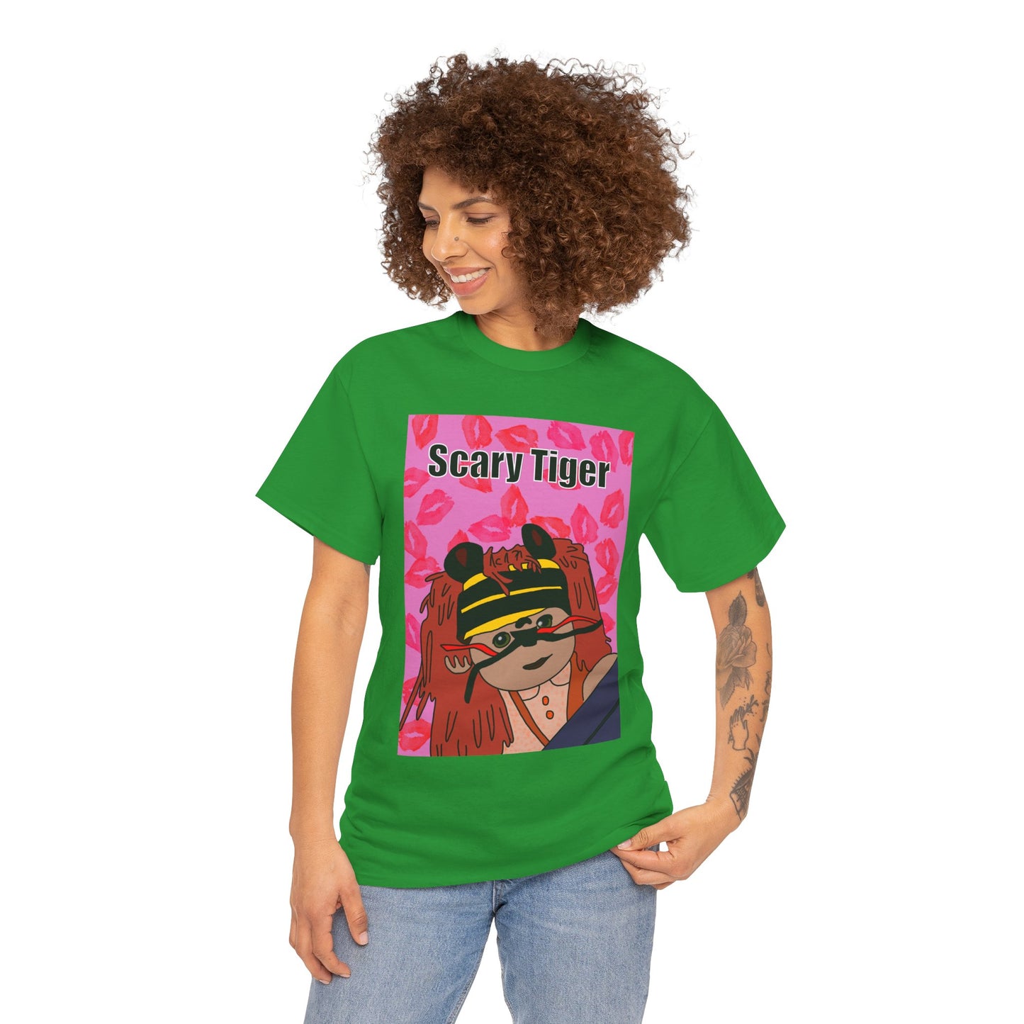 Limited Edition Valentines Day Scary Tiger Graphic Tee