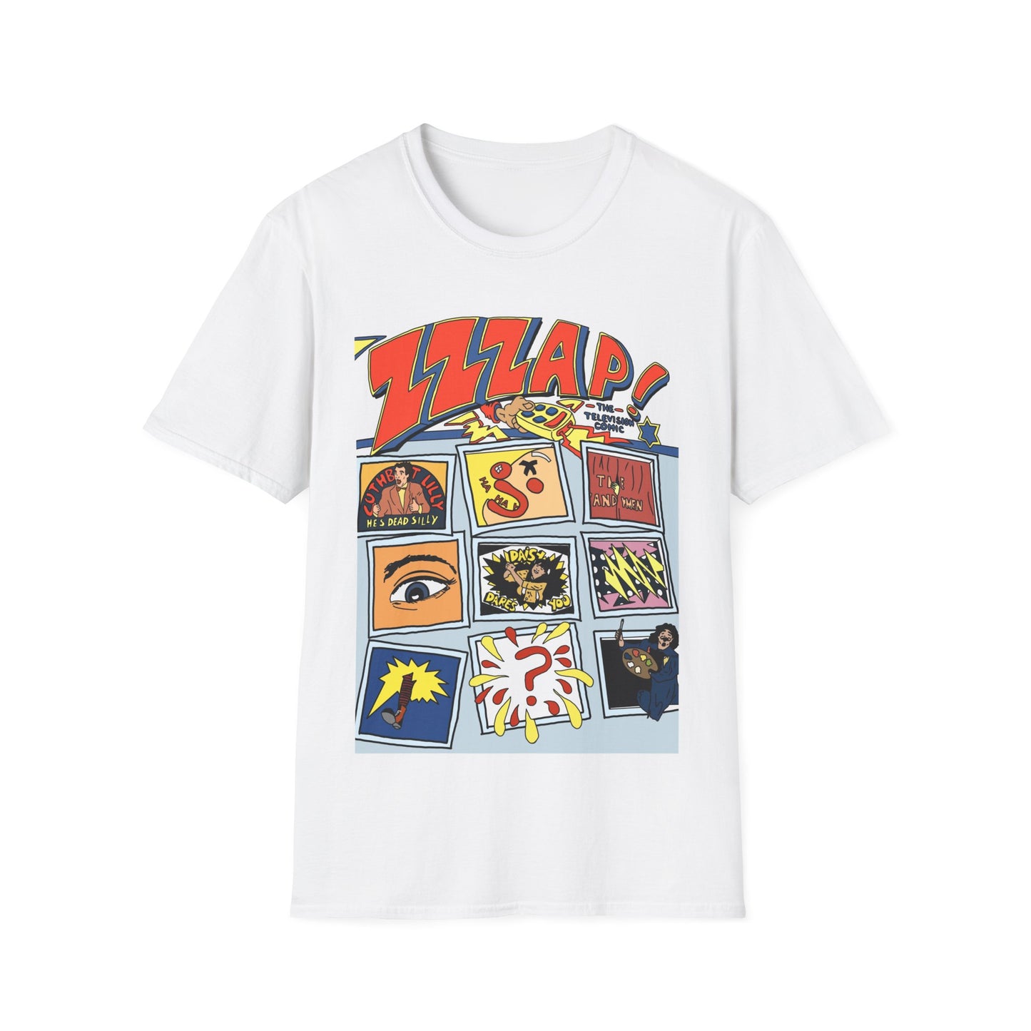 ZZZAP! TV Show 90s Comic Panel Graphic T-Shirt
