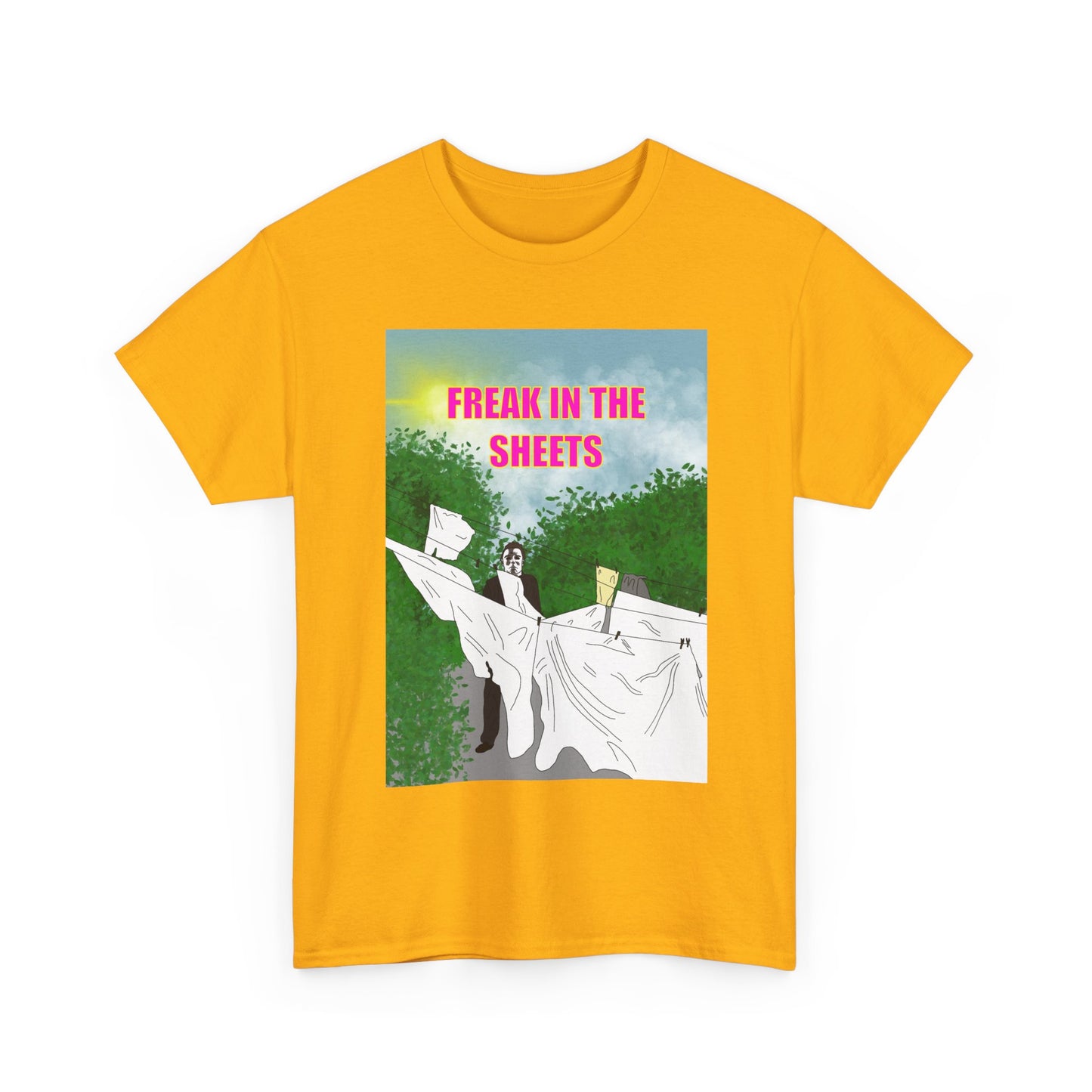 Graphic Tee — "Freak in the Sheets" Retro Ghost Design