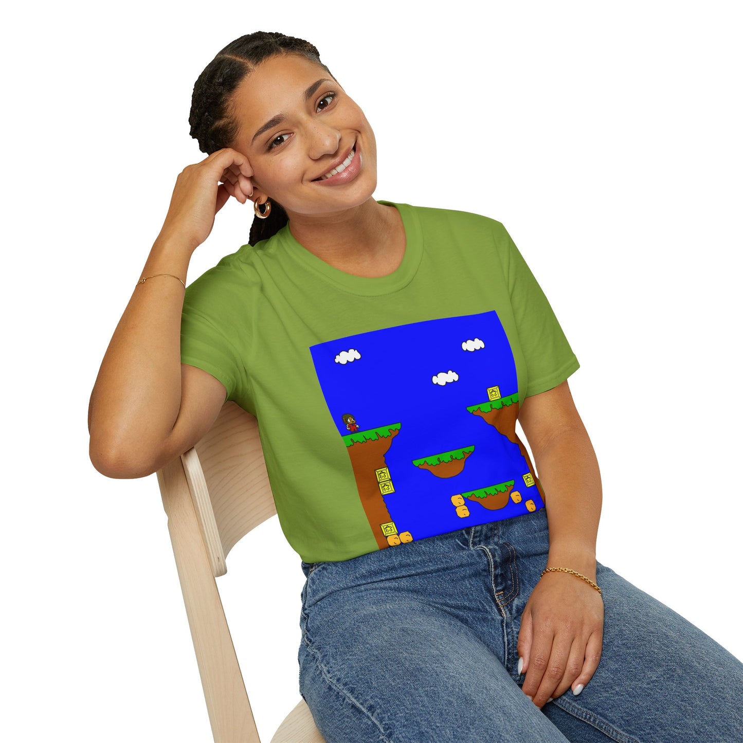 Alex The Kid Retro Pixel Platformer T-Shirt — Vintage Video Game Level Design Tee