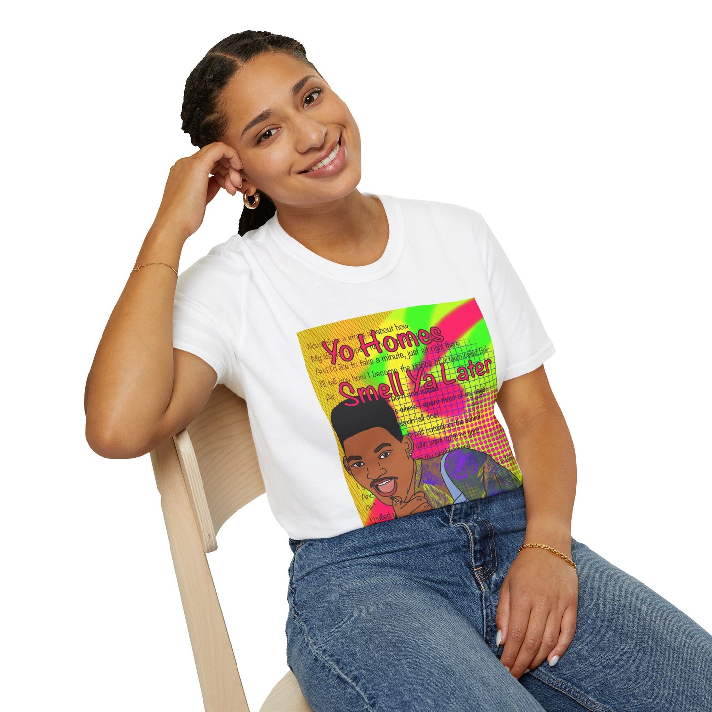 Fresh Prince Will Smith Graphic T-Shirt — 'Yo Home Smell Ya Later' Retro Pop Art Tee