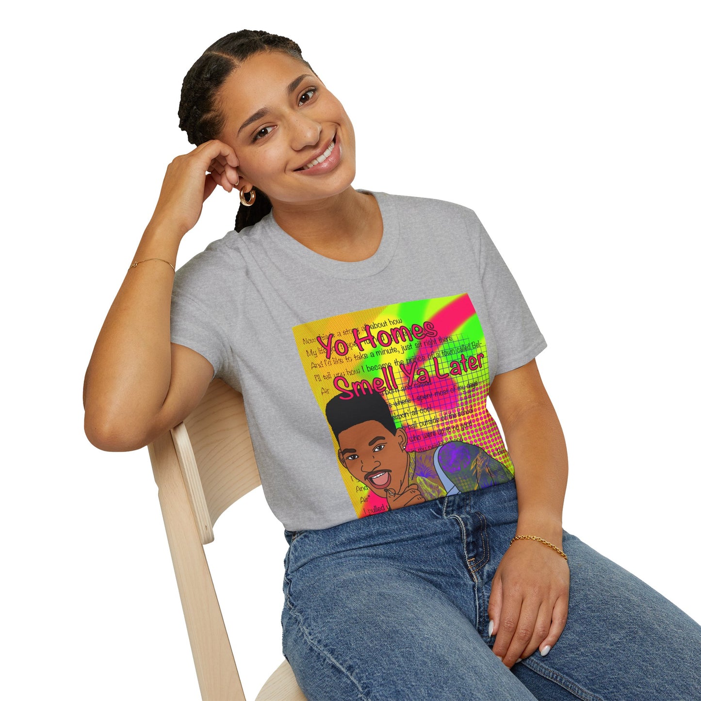 Fresh Prince Will Smith Graphic T-Shirt — 'Yo Home Smell Ya Later' Retro Pop Art Tee