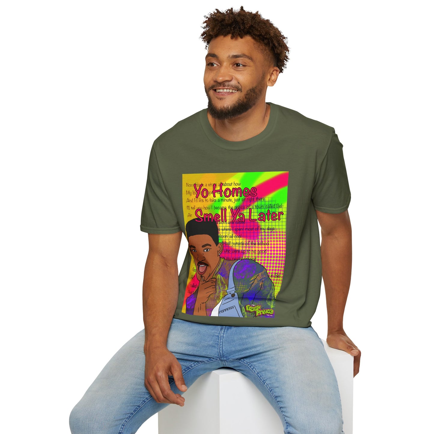 Fresh Prince Will Smith Graphic T-Shirt — 'Yo Home Smell Ya Later' Retro Pop Art Tee