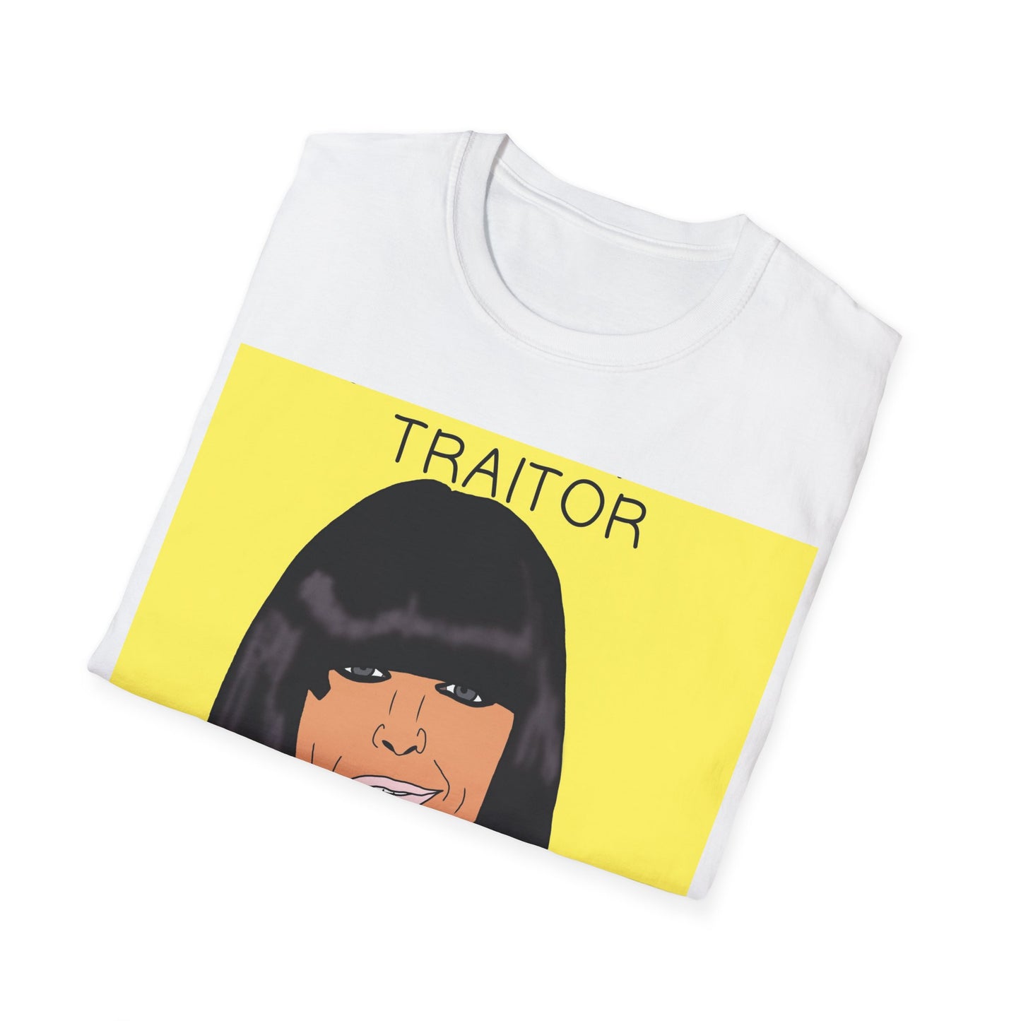 Traitor Claudia Winkleman Graphic T-Shirt — Bold Pop Art Portrait Tee