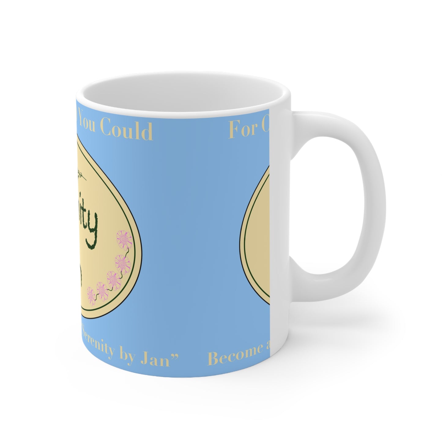 Serenity by Jan Ceramic Coffee Mug — Blue Floral 11oz/15oz