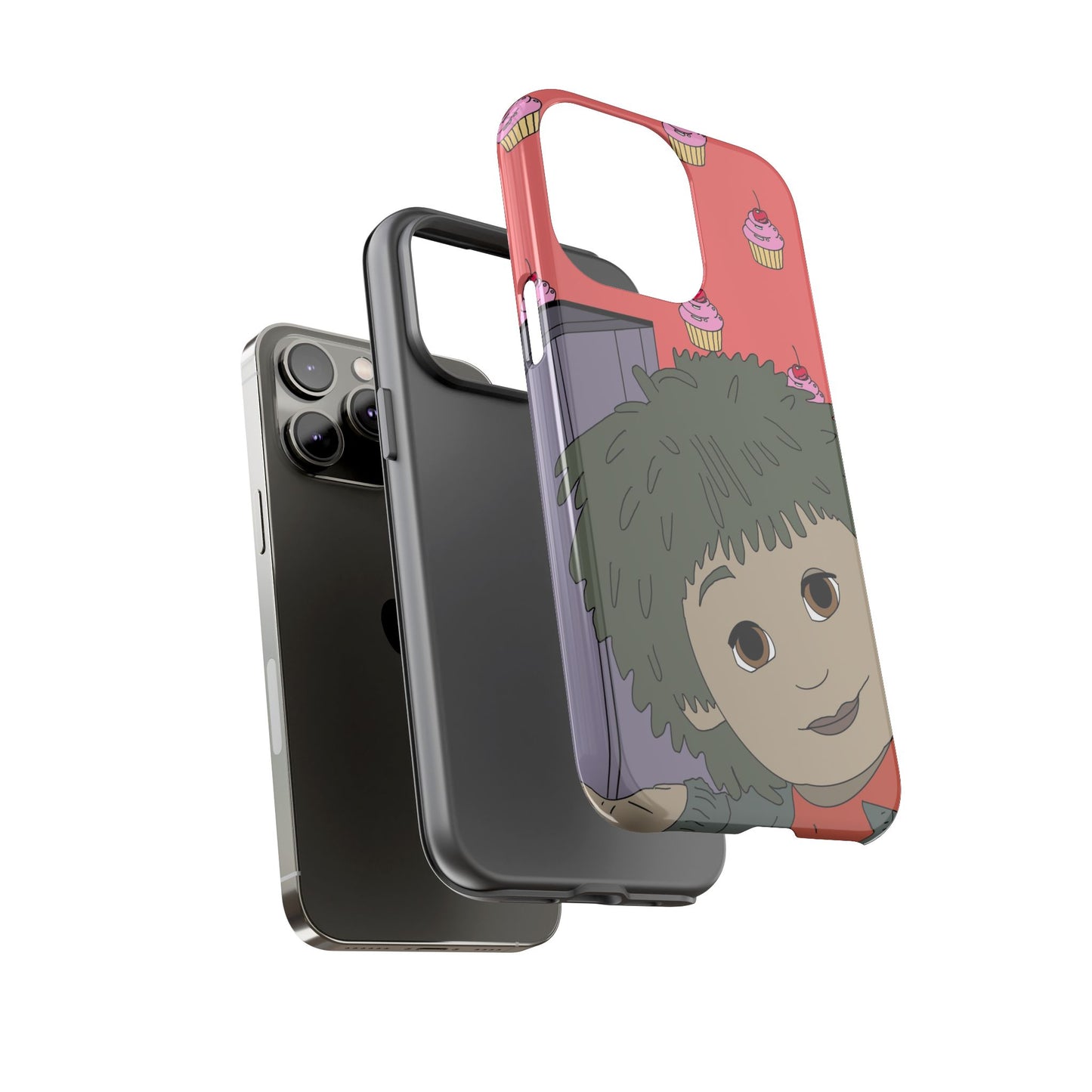 Cute Cupcake Tiny Phone Case — Whimsical Retro Character Protective Cover