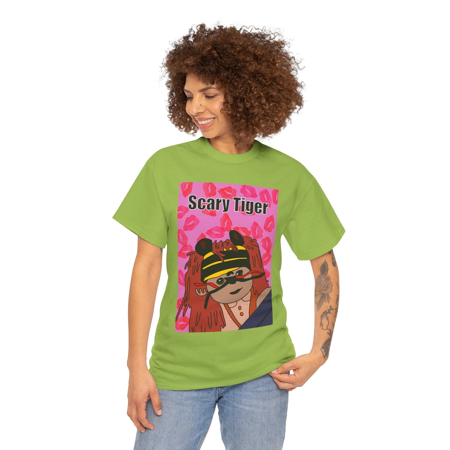 Limited Edition Valentines Day Scary Tiger Graphic Tee